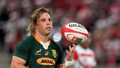 Faf de Klerk has formed a formidable half-back partnership with Handre Pollard for South Africa. EPA
