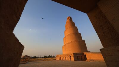 The ancient Mosque of Samarra's Malwiya minaret, about 125km north of the Iraqi capital Baghdad. AFP