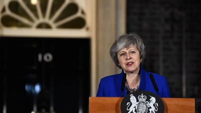 Theresa May makes a statement following winning a confidence vote. Reuters