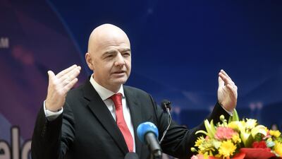 Gianni Infantino said Fifa will make a final decision on the use of VAR at the World Cup on March 3. Giang Huy / AFP