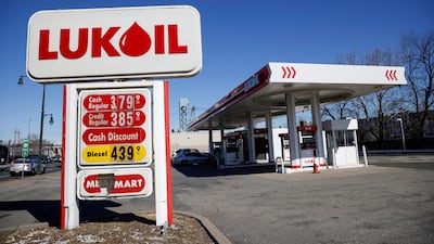 A Lukoil fuel station in Newark, New Jersey. Reuters