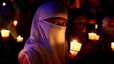 Students and social activists hold a candlelight vigil in a call for justice for rape victims. Jagadeesh NV / EPA