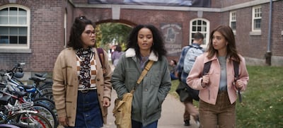 Belissa Escobedo as Izzy, Whitney Peak as Becca, and Lilia Buckingham as Cassie. Photo: Disney Enterprises