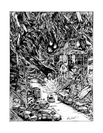 Kholoud Hammad's Gaza’s Nightmare, from the series Shadows under Fire. Photo: Saqi Books