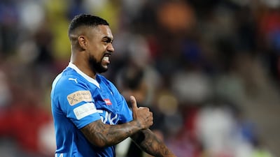 Al Hilal's Malcom celebrates scoring the opening goal. Reuters
