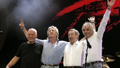 From left, Dave Gilmour, Roger Waters, Nick Mason and Richard Wrigth of Pink Floyd. Hubert Boesl / DPA / PA Photos