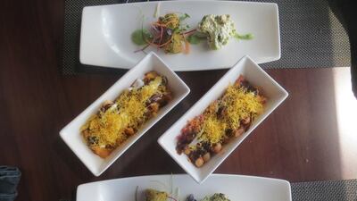 The street food starters at Mint Leaf of London brunch. Rob Garratt / The National