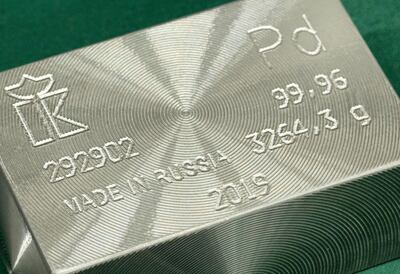 Palladium prices shot up about 51 per cent in 2019 and surpassed $2,000. Bloomberg.