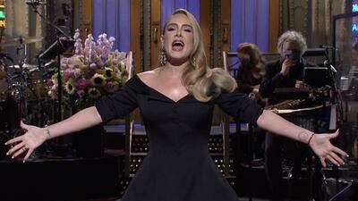 Adele, in Brock Collection, appears on an episode of 'Saturday Night Live' on October 24, 2020. YouTube / NBC