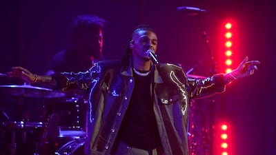 Tone Stith performs at the BET Awards. AP