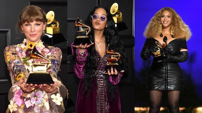 Taylor Swift, HER and Beyonce were all big winners of the night. EPA