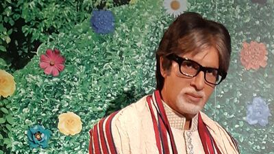 A wax figure of the beloved Indian actor Amitabh Bachchan