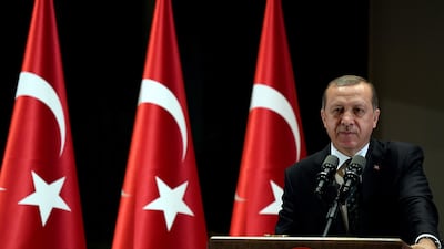 Turkish president Tayyip Erdogan makes a speech during an iftar event in Ankara on June 29, 2016. Yasin Bulbul / Presidential Palace via Reuters