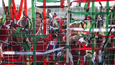 Residents celebrate the 45th National Day in Abu Dhabi. Mona Al Marzooqi/ The National