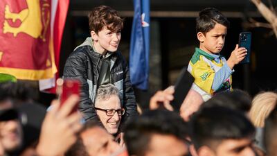 Young cricket fans look on. Getty Images
