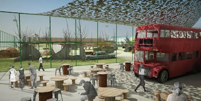 Guests can also enjoy refreshments on the roof of the open London-style bus at Action Park. Courtesy Action Paintball