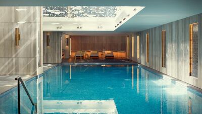 The indoor pool at Raffles Istanbul in Turkey. Courtesy Raffles Hotels & Resorts