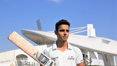 Mohammed Riyan. The youngest player — at 17 years and seven months — to score a century in club cricket conducted by the Abu Dhabi Cricket Council. February 2, 2016. (Photo: Amith Passela/The National)