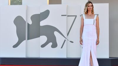 Naama Preis arrives for the premiere of 'Laila in Haifa' during the 77th Venice Film Festival on September 8, 2020. EPA