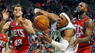 Philadelphia's Elton Brand dunks against the Boston Celtics in Game Six of the Eastern Conference Semifinals in the 2012 NBA Playoffs