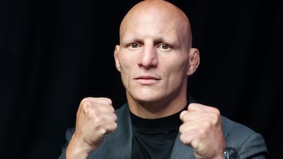 Ali Al Qaisi ahead of the UAE Warriors featherweight contest against Vicente Vargas at the Space 42 Arena in Abu Dhabi. All mages Chris Whiteoak / The National