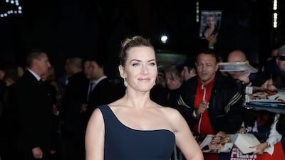 Kate Winslet, in Alexander McQueen, attends a screening of 'Steve Jobs' at the Odeon Leicester Square on October 18, 2015, in London, England. Getty Images