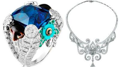 The Bauta Decor Ring and the Marisa Necklace, two Van Cleef & Arpels pieces celebrating Le Bal du Siècle and Le Bal Proust respectively.