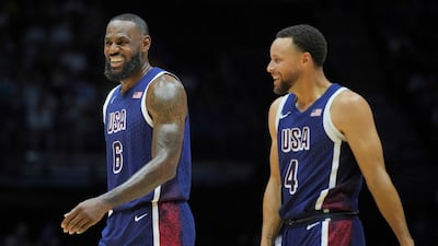 LeBron James and USA teammate Stephen Curry had to dig deep to get past South Sudan. AP