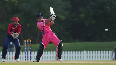 Koji Abe scored a fifty for Japan at the ICC Academy Ground