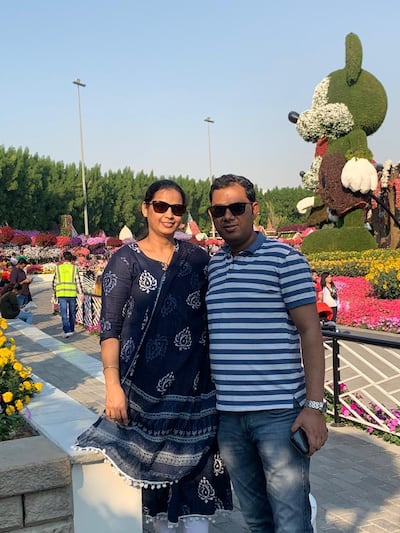 Jyoti Sharma, 40, and her husband Deepak Sharma, 43, did not experience any side effects after taking the first shot on December 7 and could easily travel to India. Courtesy: Jyoti Sharma