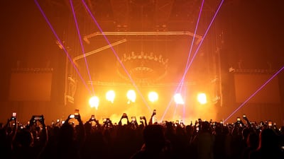 Bright lights for Maluma. Chris Whiteoak / The National