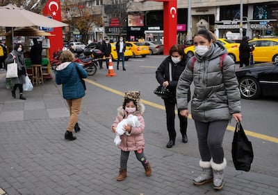 Before a two-day weekend curfew, in Ankara. December 18, 2020. AP