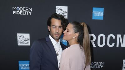 Aaron Diaz and Lola Ponce attends Roc Nation's pre-Grammy brunch at UCLA in Los Angeles, California, on Saturday, January 25. EPA