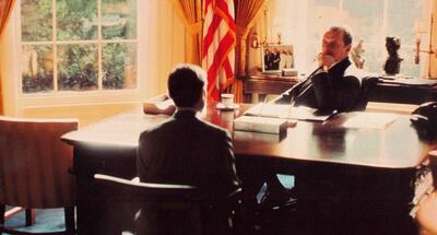 Anthony Hopkins in Nixon. Photo: Walt Disney Studios Motion Pictures