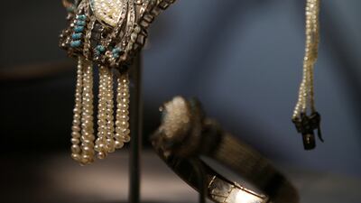 Most of the jewellery in the collection follows either European or Indian fashions since prior to the discovery of oil, the UAE people preferred to sell the precious gemstones rather than wear them.