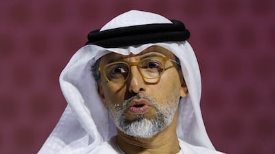 Suhail Al Mazrouei at the opening ceremony of Make it in the Emirates in Abu Dhabi on Monday. Reuters