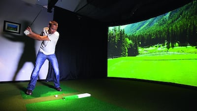 Golf simulator at Zayed Sports City. Mona Al Marzooqi/ The National