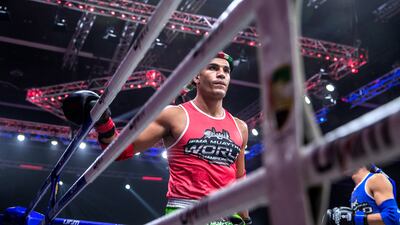 Ilyass Habibali before his match against Mustafa Al Tekreet of Iraq.