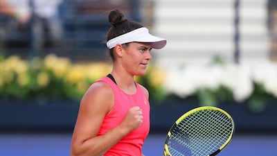 Jennifer Brady during her quarter-final Garbine Muguruza on Thursday. EPA