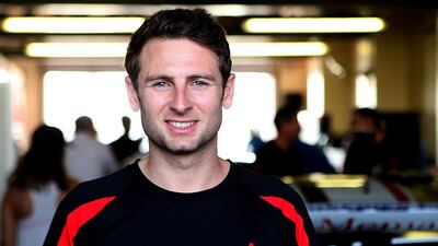 English driver Phil Quaife of Memac Ogilvy Duel Racing before the 24H Dubai pole qualifying at the Dubai Autodrome in Dubai. Satish Kumar / The National