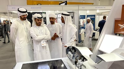 The plane on display in Abu Dhabi.