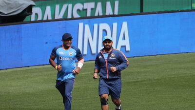 Rishabh Pant runs before the start of a practice session at the Melbourne Cricket Ground. AFP