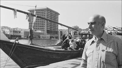 Juan Manuel Fangio in Dubai on December 11, 1981. Francois Lochon / Gamma-Rapho / Getty Images