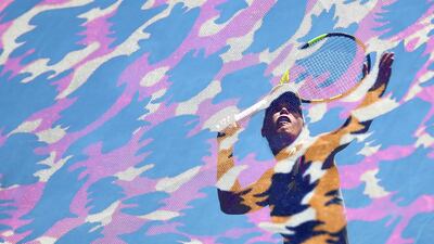 Caroline Wozniacki of Denmark serves in her match against Petra Martic of Croatia during day three of the Auckland Classic at ASB Tennis Centre on January 3. Anthony Au-Yeung / Getty Images