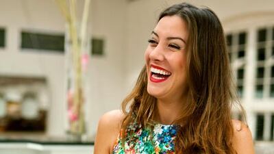 Lebanese-American blogger Bethany Kehdy prepares a recipe in her Devon, UK, kitchen to be posted on her blog Dirty Kitchen Secrets.