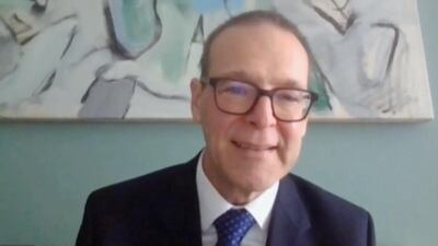 Sir Simon McDonald, Permanent Under Secretary and Head of the Diplomatic Service, Foreign and Commonwealth Office, giving evidence by videolink to the House of Commons Foreign Affairs Committee. House of Commons/PA Images via Getty Images