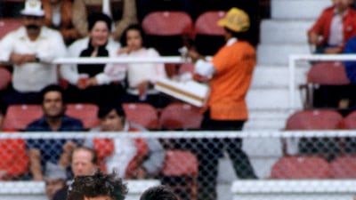 Ahmed Radhi in action for Iraq against Paraguay at the 1986 World Cup in Mexico. Getty Images