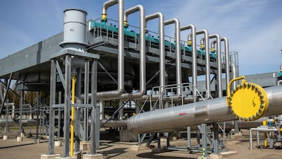 Lithuania says its gas facilities have stopped receiving imports from Russia. AP