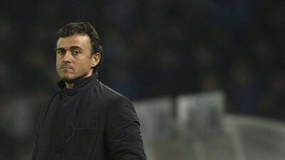 Barcelona manager Luis Enrique observes his side during their La Liga loss to Real Sociedad on Sunday. Vincent West / Reuters / January 4, 2015
