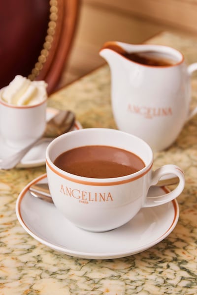 Angelina Paris serves its rich chocolate hot or cold, with the latter offering some respite during a Manhattan summer. Photo: Mary Devinat